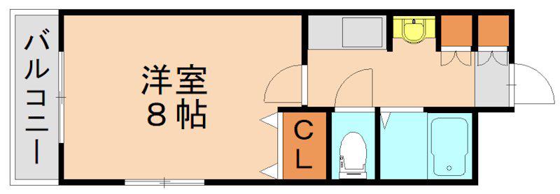 19-CUBE(1K/4階)の間取り写真