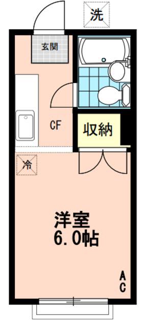 ドエルみずき(ワンルーム/1階)の間取り写真