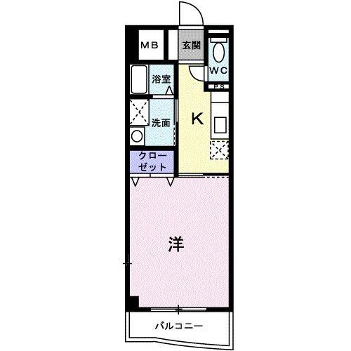 エル・クレール(1K/3階)の間取り写真