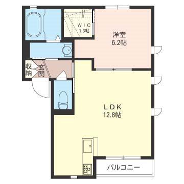 フルール・ベニット(1LDK/2階)の間取り写真