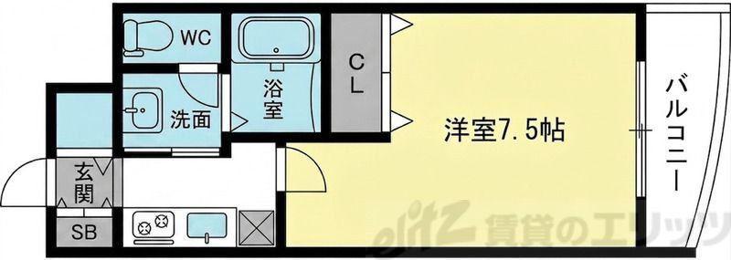 ルミエール新大阪(1K/6階)の間取り写真