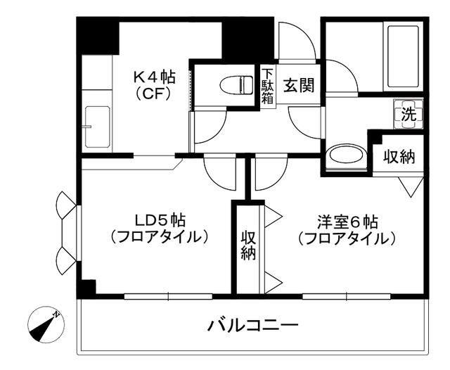 宮元町齋藤ビル(1LDK/3階)の間取り写真