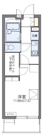 レオパレスクレストタウンA(1K/3階)の間取り写真