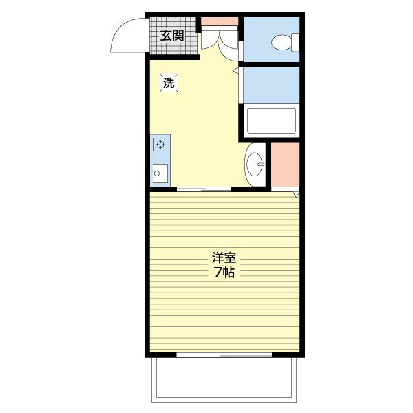 ADVANCE帯山(ワンルーム/3階)の間取り写真