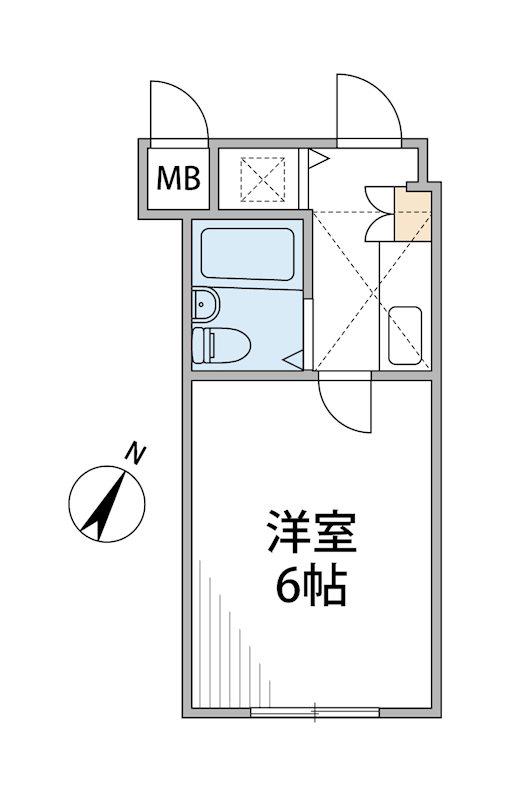 TSUJIDO BASE(1K/1階)の間取り写真