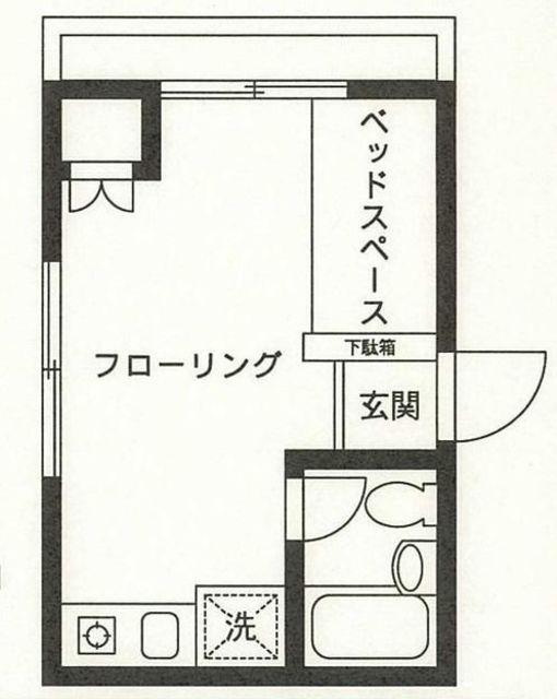 イーグルK(ワンルーム/1階)の間取り写真