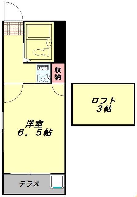 リブレス新河岸I(1K/1階)の間取り写真