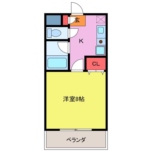 ハイムコスモス(1K/1階)の間取り写真