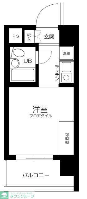 スカイコート明大前第2(ワンルーム/5階)の間取り写真
