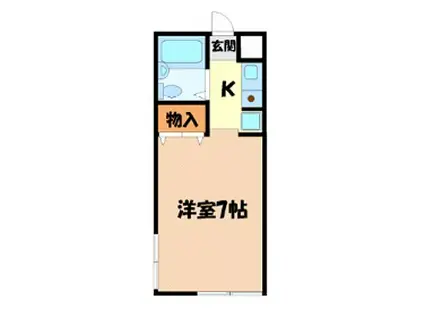 Fメゾン振甫(ワンルーム/1階)の間取り写真