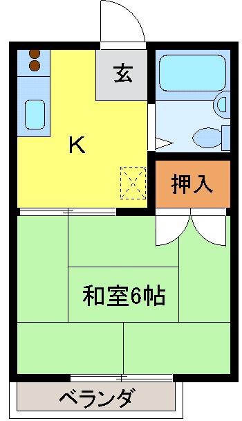 MYCITYLIFE36番館(1K/1階)の間取り写真