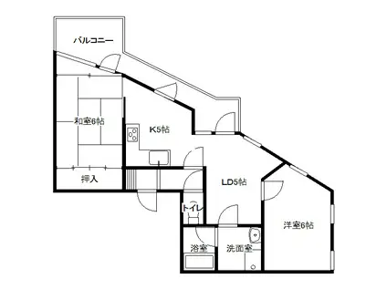 金沢ビューシャトウ(3DK/3階)の間取り写真