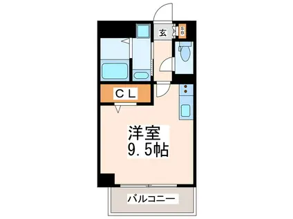 ダコタハウス世安(ワンルーム/4階)の間取り写真