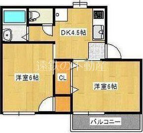 アーバン本郷A(2DK/2階)の間取り写真