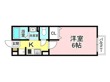 藤井ハイツ虫生野(1K/1階)の間取り写真