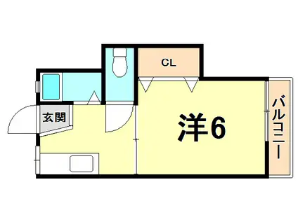 ロイヤルフォート(1K/2階)の間取り写真