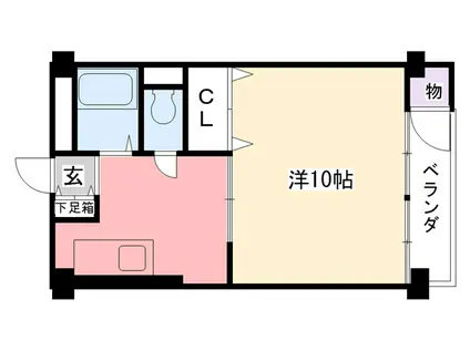 新甲子園マンション(1DK/4階)の間取り写真