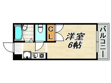 コスモメイト鈴蘭西(ワンルーム/1階)の間取り写真