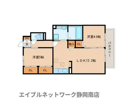 クレール(2LDK/1階)の間取り写真