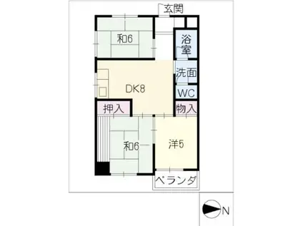 イーストコメマツ(3DK/4階)の間取り写真