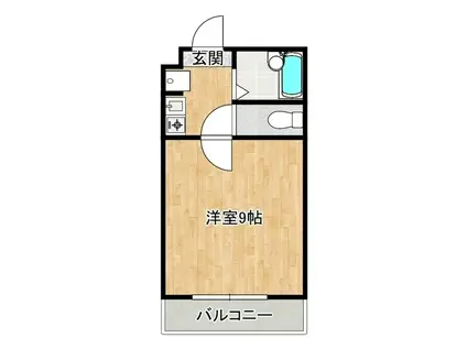 サウザンド・リーフB棟(1K/3階)の間取り写真