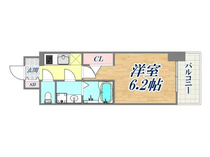 アドバンス神戸マーレ(1K/5階)の間取り写真