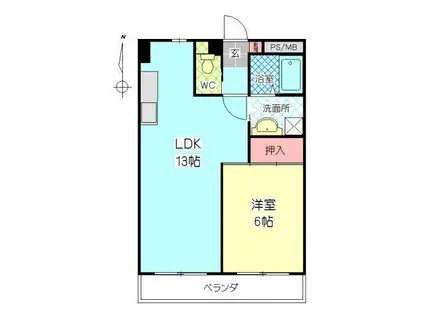 カーサいづみ(1LDK/5階)の間取り写真