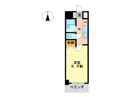ウェステリア西大須(1K/7階)の間取り写真