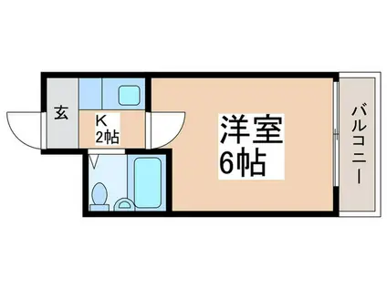 ラフォーレ千本南(1K/3階)の間取り写真