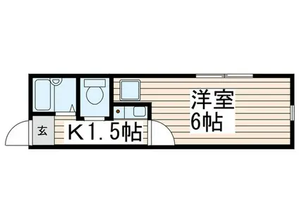 オペラシオンボヌール竹の塚(1K/2階)の間取り写真