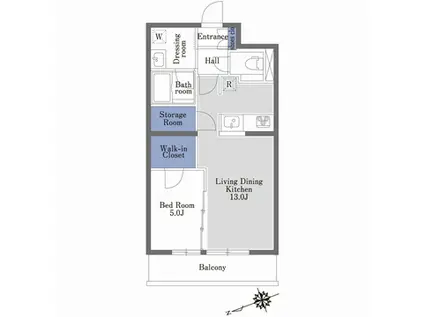 マストライフ赤羽ウエスト(1LDK/5階)の間取り写真