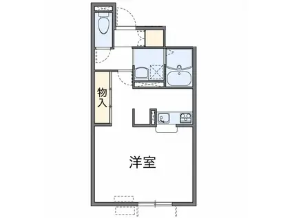 レオネクストプティボヌール(1K/1階)の間取り写真