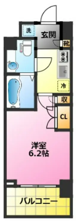 パークキューブ武蔵小杉 6階階 間取り