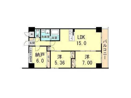 GROOVE上甲子園レジデンス(2SLDK/5階)の間取り写真