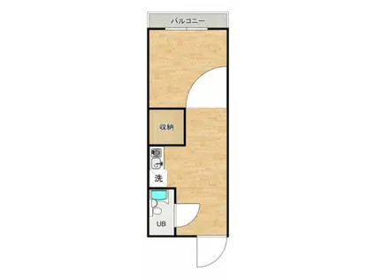 アスプロパラティ8(1K/3階)の間取り写真