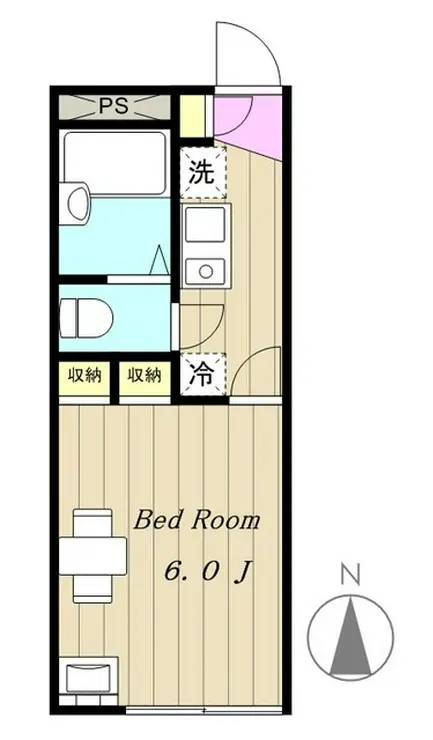 レオパレスフォンターナB 2階階 間取り