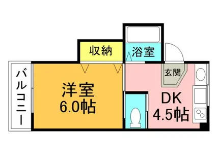 千田ビル(1K/4階)の間取り写真