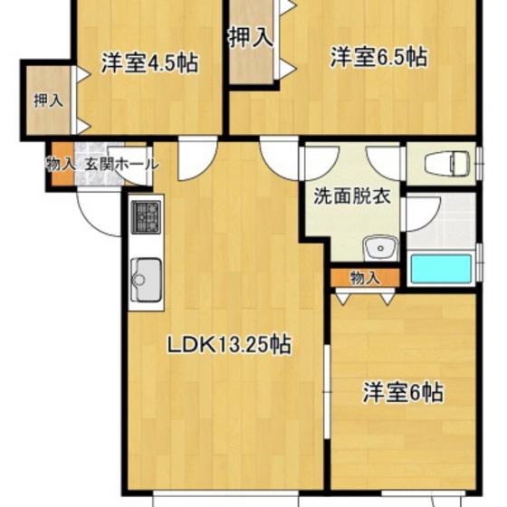 ハイツサワダ桔梗(3LDK/2階)の間取り写真
