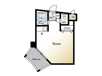 ステイツ久留米(ワンルーム/6階)の間取り写真