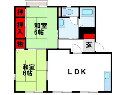 シャーメゾン20(2LDK/2階)の間取り写真