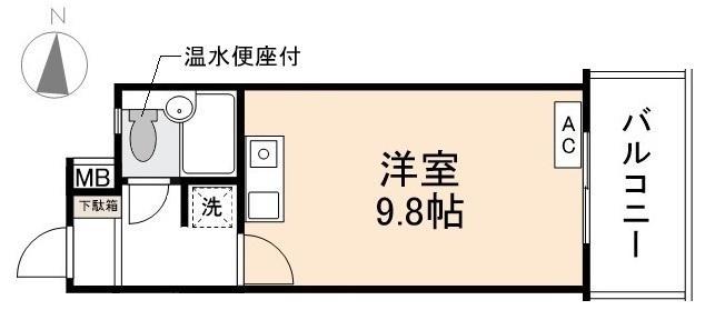 R-RESIDENCE TAKAMATSU(ワンルーム/7階)の間取り写真