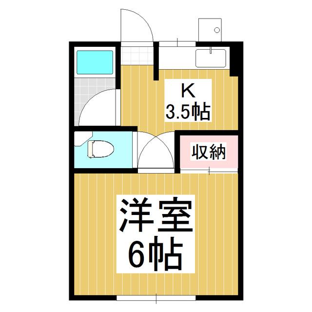 フォーブル・エマ(1K/2階)の間取り写真