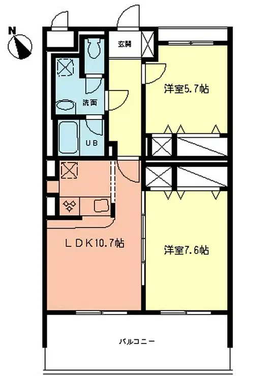 バリーヒルズ 3階階 間取り
