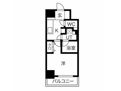 PULCHRA IMAIKE(1K/9階)の間取り写真