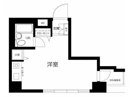 ソリテア四谷荒木町(ワンルーム/8階)の間取り写真