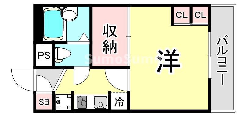 レオパレスヴィラージュ長洲(1K/2階)の間取り写真