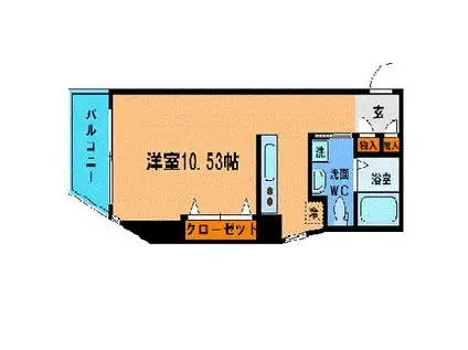 フラワーシティINブラボン(1K/7階)の間取り写真