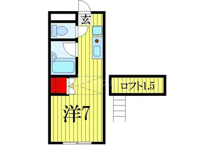 キャニオンクルーズ(ワンルーム/3階)の間取り写真
