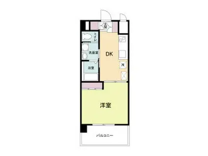 アールエスフラッツ(1DK/8階)の間取り写真