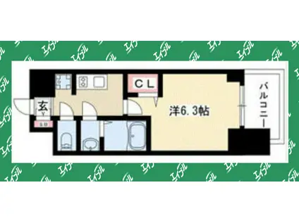 プレサンス上前津リラシス(1K/3階)の間取り写真